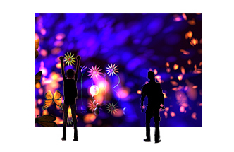 virtual flower = motion capture and installation Jean-Marc Gauthier